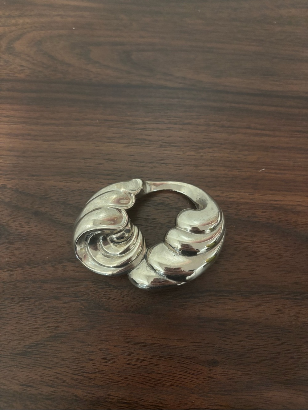 Vintage Silver Gino Signed Belt or Scarf Buckle